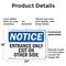 Signmission Entrance Only Exit On Other Side OSHA Notice Sign, Plastic, 24in W x 18in L, 2PK OS-2PACK-NS-P-1824-L-12106 - alternate 6